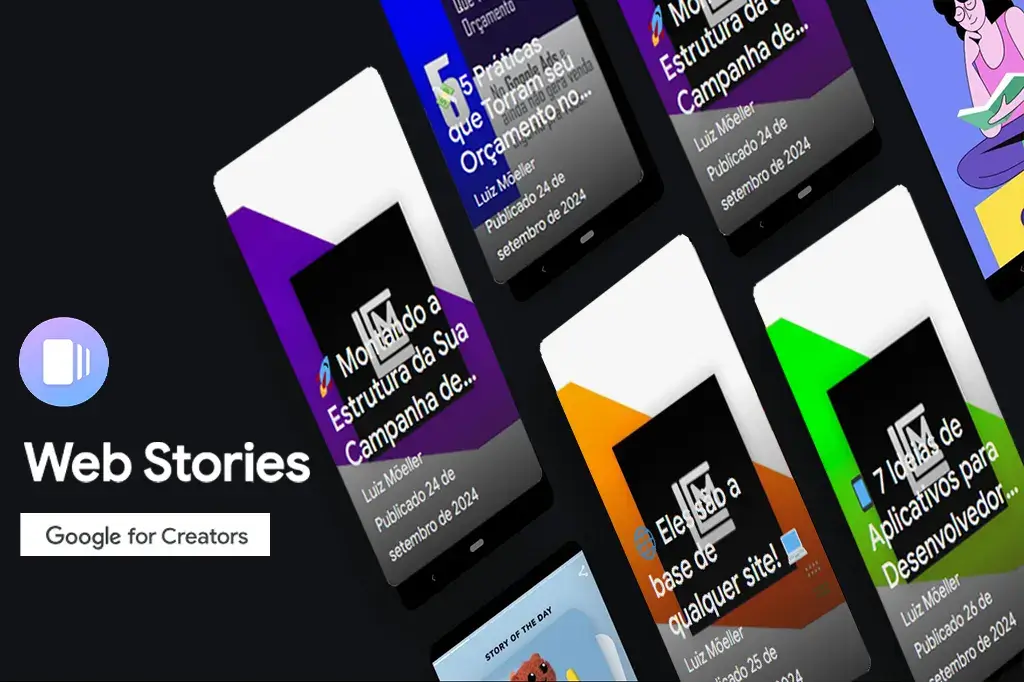 Exemplos de Web Stories no Google Blog LCM Websites